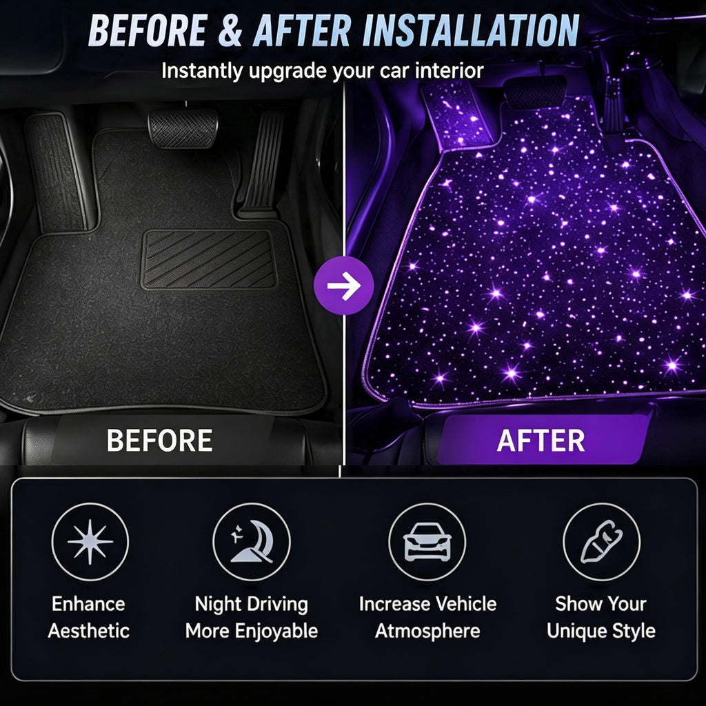 Starlight Fiber Optic Car Floor Mats