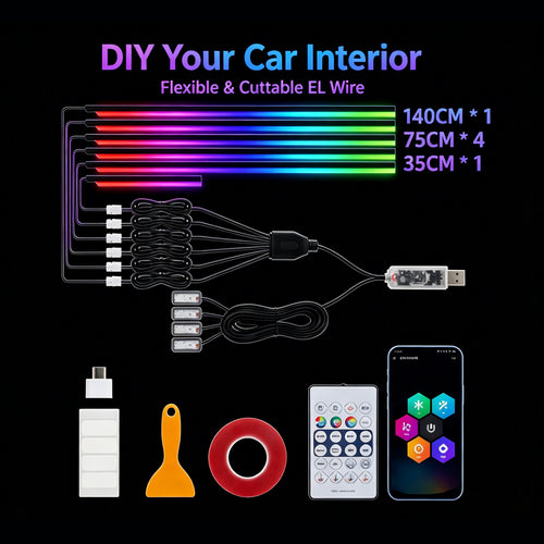 Car LED Cold Light Source Interior Atmosphere Light