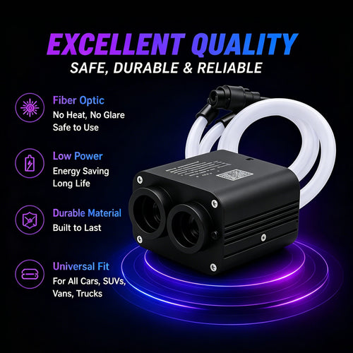 Car Meteor Starry Sky Fiber Optic Light Remote Control Roof Interior Light