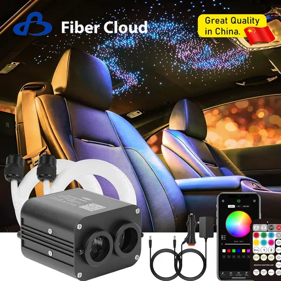 Car Meteor Starry Sky Fiber Optic Light Remote Control Roof Interior Light
